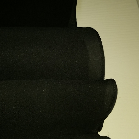 Algo Velvet/Chiffon Evening Gown with Scarf Lined Black Size 10 - Picture 3 of 14